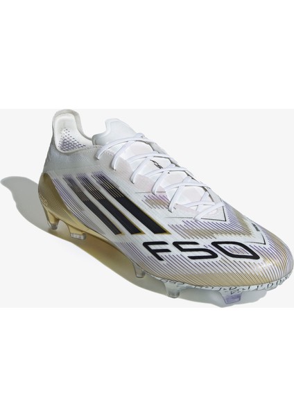 F50 Elite Erkek Beyaz Çim Saha Kramponu.-