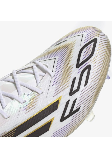 F50 Elite Erkek Beyaz Çim Saha Kramponu.-