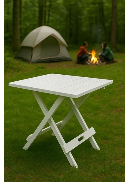 Ev Bahçe Plastik Katlanabilir Piknik Masası Beyaz fiyatları