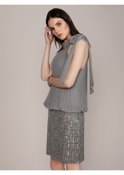 İşlemeli Piliseli Gece Elbisesi Gri K1962106_004 fiyatları