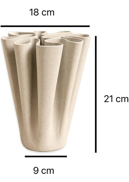 Wavy Vase - Modern Dalga Formlu Dekoratif Vazo