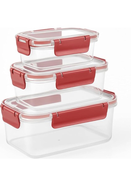 Life 3 Adet Vakumlu Sızdırmaz Saklama Kabı Seti 375ML 900ML 1700ML MIT1163