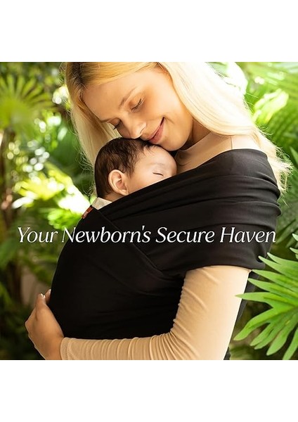 Wrap Sling - Esnek Bebek Taşıma Şalı - Yenidoğan Bebeklerin Ihtiyacı Olan Ten Teması ve M Pozisyonu Için Ideal (Siyah) fiyatları
