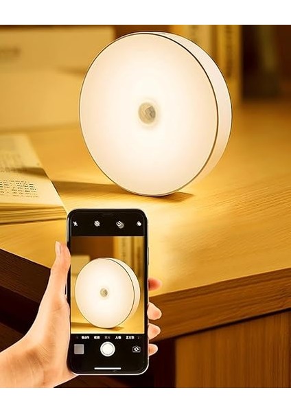 4 Adet Forlife Şarjlı Hareket Sensörlü Otomatik 8 LED Aydınlatma Işık Mıknatıslı, Banyo, Dolap, Merdiven, Gece Lambası, Mutfak, Balkon Dekorasyonu, Amber 4000K Günışığı Delme Gerektirmez (4) fırsatları