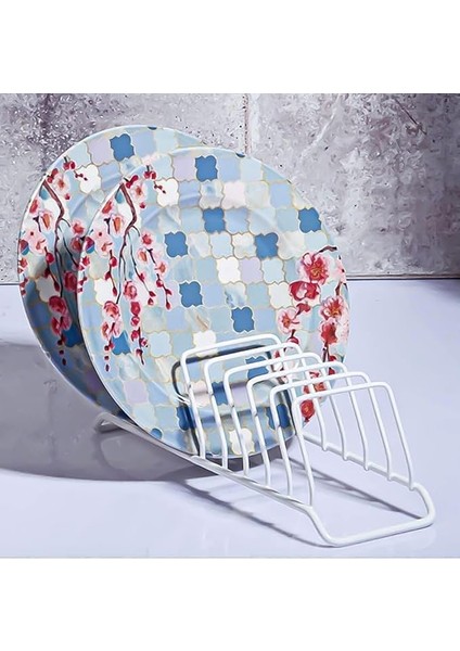 Beyaz 9 Bölmeli Tabaklık Düzenleyici - Bulaşıklık - Kahve Fincanı Düzenleyici