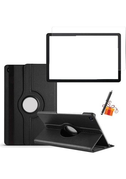 Samsung Galaxy Tab A9 Plus SM-X210 Dönebilen Standlı Renkli Kılıf + A9 Plus Ekran Koruyucu + Tablet Kalemi Üçlü Set