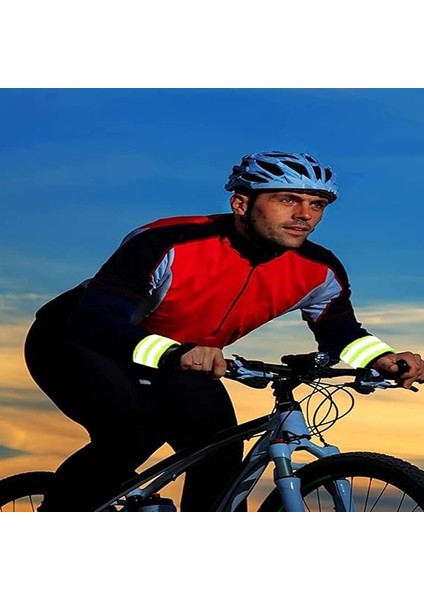 Yansıtıcılı Reflektörlü Kol ve Ayak Bandı, Reflektif Yüksek Görünürlüklü Reflektör Bant Emniyet Bilekliği Bisiklet, Yürüyüş, Motosiklet Sürme Veya Koşu Binicilik Için 2 Adet (Asorti) indirimleri