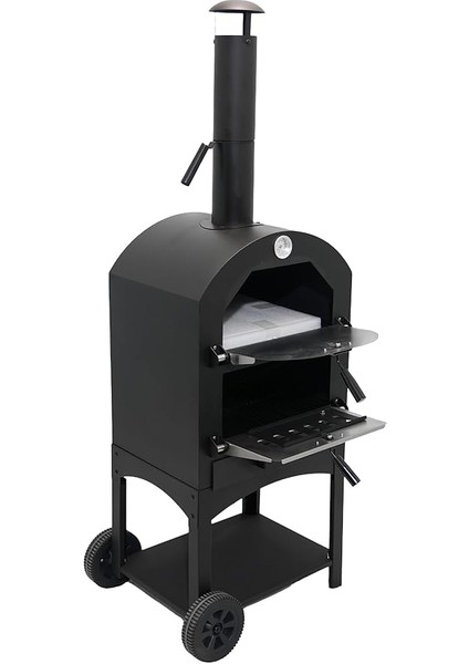 Çok Amaçlı Paslanmaz Çelik Barbekü Krom Kapaklı + Izgaralı Pizza Taşlı -Ekmek-Mangal Fırını 2625S indirimleri