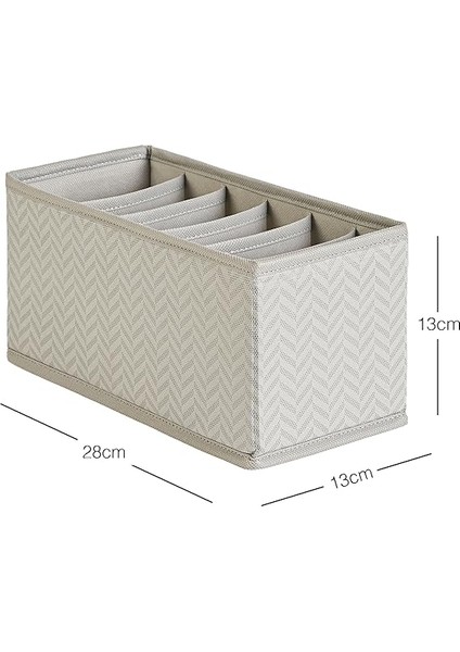 Home Textile 6 Bölmeli Balıksırtı Çekmece Içi Düzenleyici Kutu 13 x 28 x 13 cm fiyatları