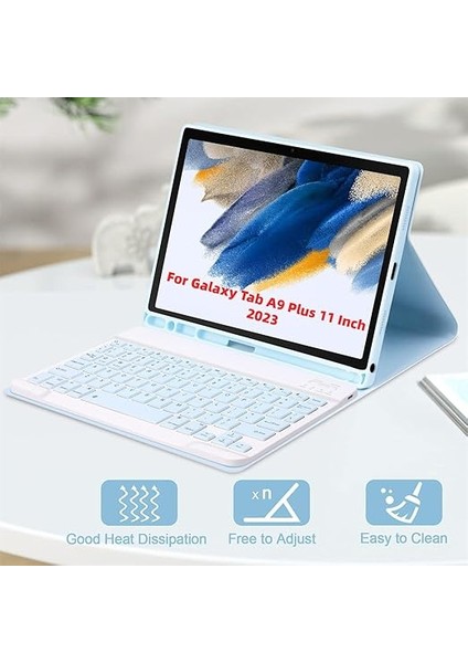 Çıkarılabilir Tablet Kılıfı, Hafif, Taşınabilir ve Bt Klavye/kalem Yuvasıyla Sağlam Destek, Samsung Galaxy Tab A9 / A9 Plus Için Uygun fırsatları