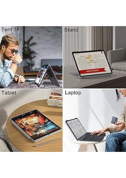 Çıkarılabilir Klavye Kılıfı, iPad Air 11 (M2) 2024, iPad Pro 11 Inç 4th/3rd/2nd/1st ve iPad Air 10.9 Inç 5th / 4. Nesil, Dokunmatik Yüzeyli, 7 Renkli Arka Plan Aydınlatmalı ve Klavye ile Kablosuz indirimleri