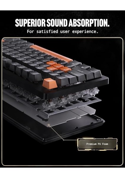 Arcplay Rgb Ingilizce Q Kablolu Mekanik Gaming Klavye Oyuncular Için Tasarlandı Multi-Fonksiyon Ses Ayarı (Cherry Mx Brown Switch / 8000 Hz Rapid Speed For Performance) PJ2100US - APP06427 indirimleri