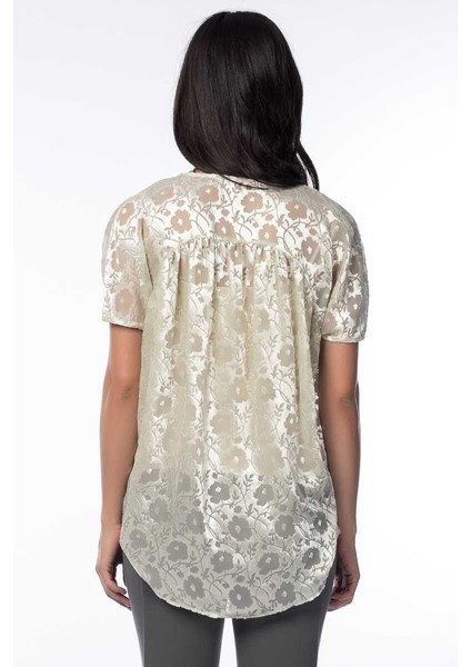 Çiçek Desenli Bluz Yeşil K1413028_012 indirimleri