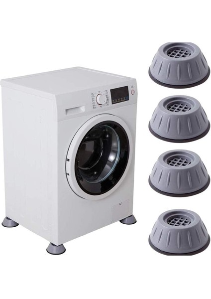 Çamaşır Makinesi Titreşim Önleyici Mobilya Yükseltici Kaydırmaz Vantuzlu Stoper Set 4 Adet