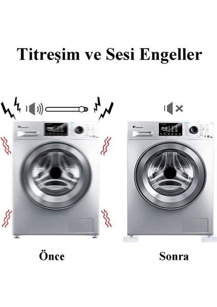 Çamaşır Makinesi Titreşim Önleyici Mobilya Yükseltici Kaydırmaz Vantuzlu Stoper Set 4 Adet modelleri