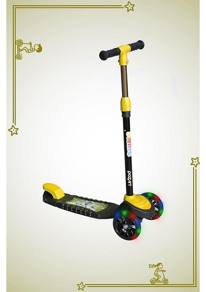 Swing Scooter 3tekerli LED Işıklı 40KĞ Taşıma Kapasitesi 3yaş ve Üstü Kullanıma Uygun fiyatları