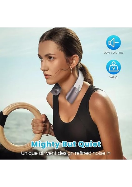 Taşınabilir Boyun Fanı, 5000MAH Eller Serbest Fan, 5 Ayarlanabilir Hızda, USB Şarj Edilebilir Kişisel Fan, Dijital Ekran, Kulaklık Tasarımı, Yapraksız Asılı Boyun Bandı Fan, Kadın Erkek Için - indirimleri