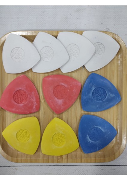 Buhar Ile Uçan Üçgen Renkli Çizgi Taşı 10'lu