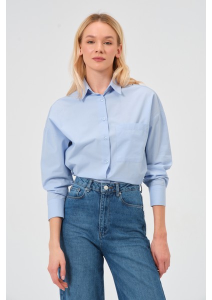 %100 Pamuk Poplin Oversize Gömlek fırsatları