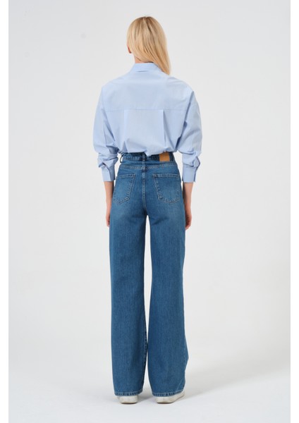 %100 Pamuk Poplin Oversize Gömlek