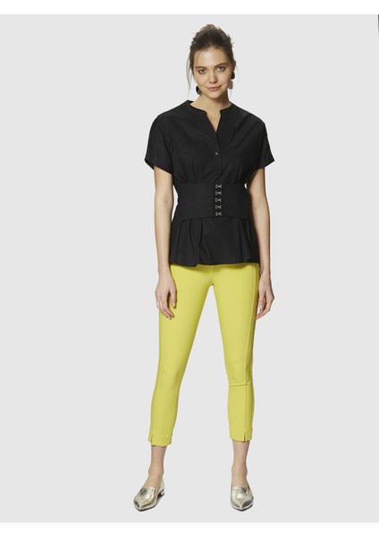 Kısa Paça Kadın Pantolon Küf Sarısı Y9912029_262 fiyatları
