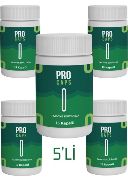Caps 5 Kutu Takviye Edici Gıda Pro Caps Detox Için Çay Hediyesiyle Procaps modelleri