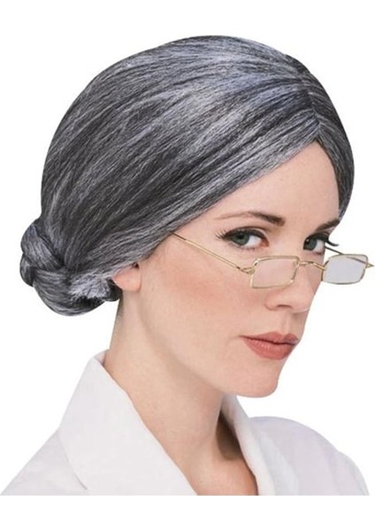 Gri Yaşlı Peruğu Çocuk Yetişkin Uyumlu fiyatları