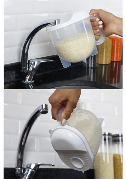 Ölçülü Yıkama- Süzme Süzgeci 1 Lt Pirinç Bakliyat Yıkama - Süzme Sepeti modelleri