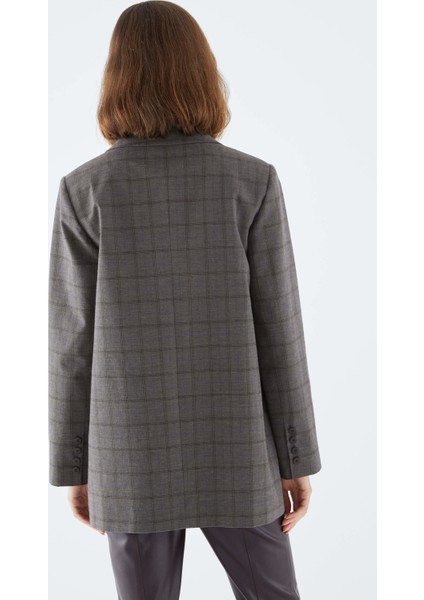 Ekoseli Kadın Ceket Standart Renk K2116044_089 modelleri