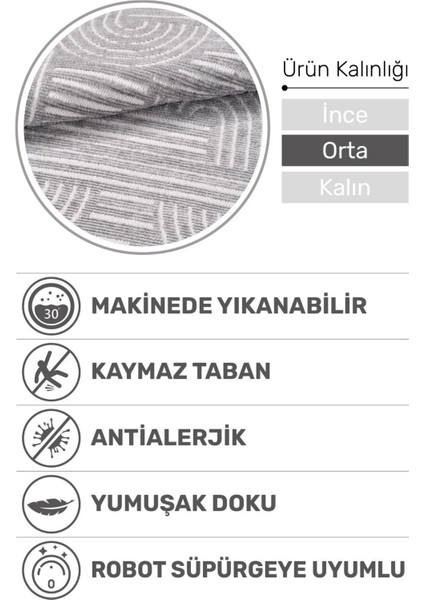 Revna Yuvarlak Halı | Yıkanabilir, Kaymaz Taban, Modern Salon ve Mutfak Halısı fiyatları