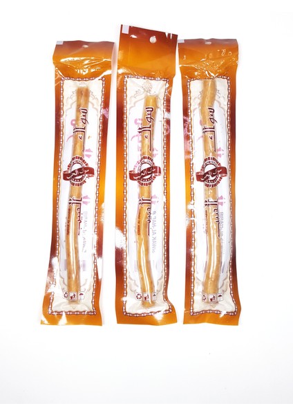 3 Adet Taze Doğal Diş Fırçası Misvak Vakumlu Paket 20 cm Büyük Boy