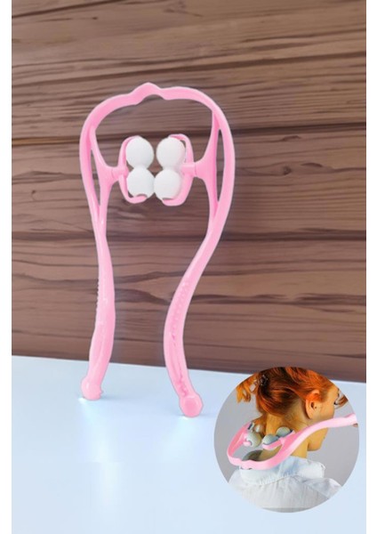 Boyun Bacak Ayak Bel Masaj Aleti Çok Fonksiyonlu Manuel 4 Tekerlekli - Pembe fiyatları