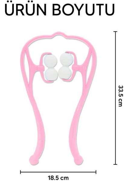 Boyun Bacak Ayak Bel Masaj Aleti Çok Fonksiyonlu Manuel 4 Tekerlekli - Pembe modelleri