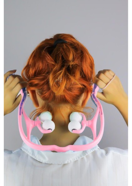 Boyun Bacak Ayak Bel Masaj Aleti Çok Fonksiyonlu Manuel 4 Tekerlekli - Pembe fırsatları