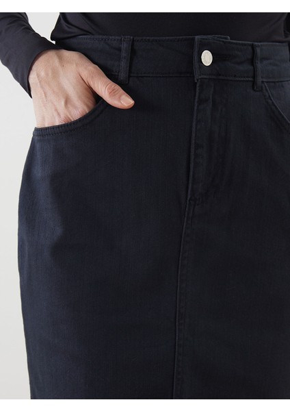 Yeni Sezon Dar Fit Mini Jean Etek modelleri