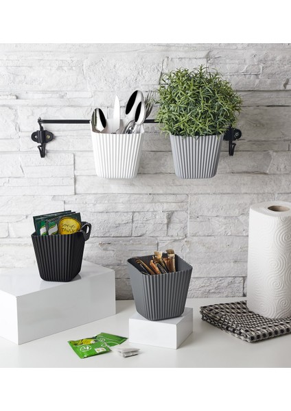 Duvara Asılan Çok Amaçlı Organizer - 2&amp;#39;li Saksı Set