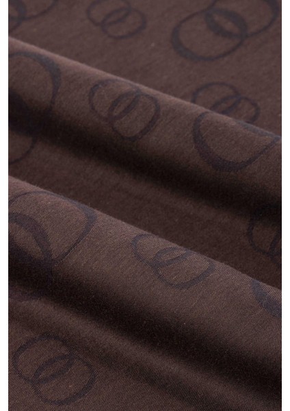 Zincir Kare Kahverengi Pamuk Ipek Şal 70X210 fırsatları