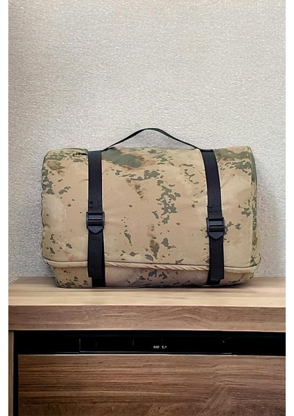 Kamuflaj Uyku Tulumu (-25 °c) Su Geçirmez Membranlı (2.15×1.50M) Kamp ve Deprem 220 gr Polar