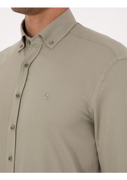 Erkek Su Yeşili Regular Fit Uzun Kollu Gömlek 50316736-VR048