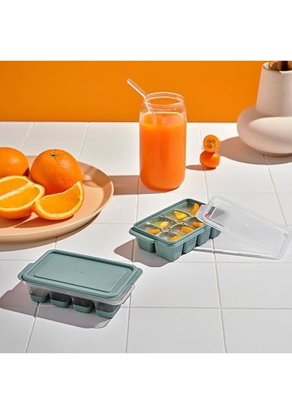 Mini Kapaklı Silikon Buzluk - Kolay Çıkarım, Güvenli Istifleme, Kompakt Tasarım, Kırılmaz, Gıdayla Uyumlu, Üst Üste Dizilebilir Pratik Buz Haznesi (Mavi) fırsatları