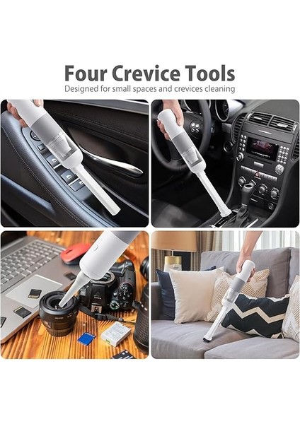 Araç El Süpürgesi, 6000 Pa Güçlü Fırçasız Motor, 3 Farklı Değiştirilebilir Başlık, Üfleme ve Vakum Fonksiyonu, Sessiz Kullanım, Uzun Pil Ömrü, Ev Ofis ve Otomobil Için Derinlemesine Temizlik fırsatları