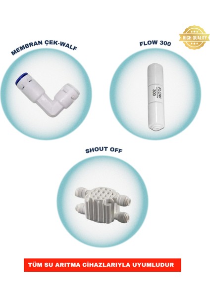 Su Arıtma Cihazı Yedek Parça Seti 3'lü (Tüm Cihazlarla Uyumludur)