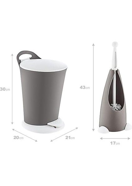 Penguen Pedallı Çöp Kovası ve Klozet Fırçası Set Terra fırsatları