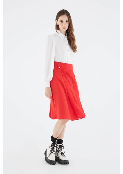 Piliseli Etek Kırmızı K2115044_006 fiyatları