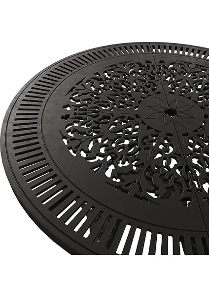 Ferforje Görünümlü Plastik Yuvarlak Masa Ø75 Isparta Sandalye (5, Siyah) fiyatları