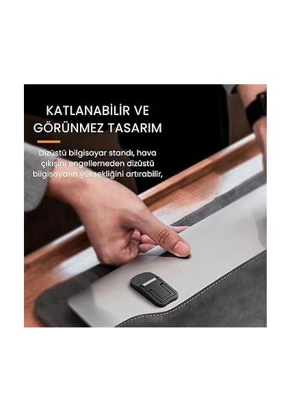 Metal 2 Adet 7mm 3m Yapışkanlı Katlanabilir Ultra Mini Laptop Standı,2 Açılı Laptop Yükseltici fiyatları