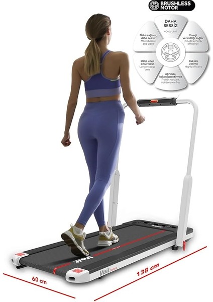 Origami Akıllı Koşu Bandı Katlanabilir Brushless Motor 12KM Hız Kumanda Bluetooth Uygulama Adımsayarlı Programlı modelleri