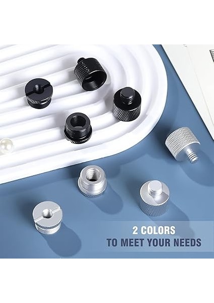 8'li Paket Mikrofon Ayak Adaptörü, 5/8 - 3/8 Erkek, 3/8 - 5/8 Erkek, Mikrofon Standı, Ok Kolu, Kamera Tripodu Için fırsatları
