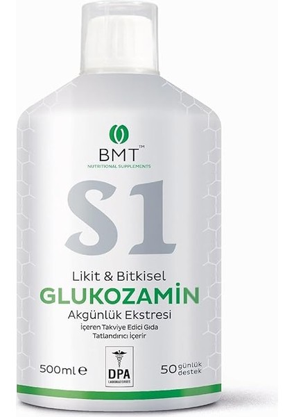 S1 Glukozamin, Likit & Bitkisel Glukozamin ve Akgünlük Ekstresi 500 ml