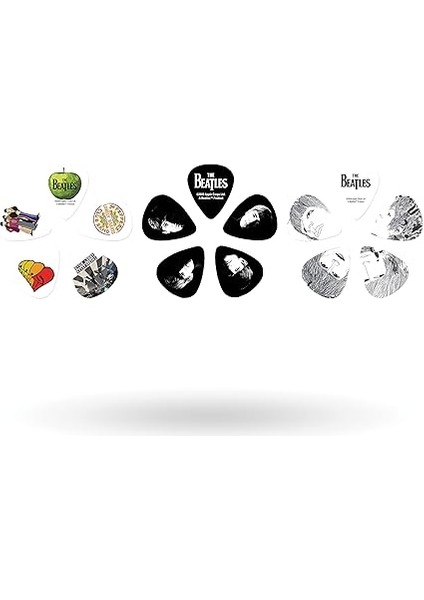 Waves D'addario 1CAB4-15BT1 Beatles Signature Selüloit Pick Box Motif Logo 15 Picks Medium fiyatları